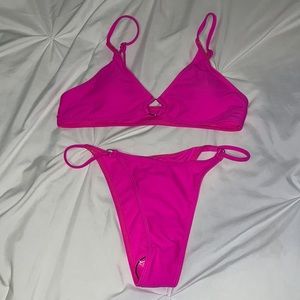 Shein bright pink bikini!